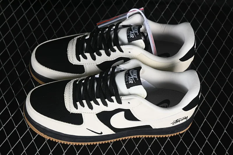 All Categories Nk Air Force 1 Air Force Series Nk Air Force 1 Low Air Force Low Nike Air Force 1'07 Low Stussy Co-branded Double Beige Black Brown Air Force 1 Low-top Casual Shoes LD1999-006